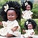 Black Girl Dolls Muñecas Negras para niños, muñecas de Juego afroamericanas, muñecas realistas de 35 cm para bebés, cumpleaños para niños, niñas y niños pequeños