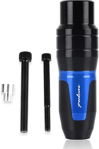 Miniatura 7 de Para Bajaj Pulsar 200 NS200 RS200 AS Motocicleta CNC Accesorios Marco de Escape Sliders Almohadillas Protector de Caída (Color Azul, Tamaño B)