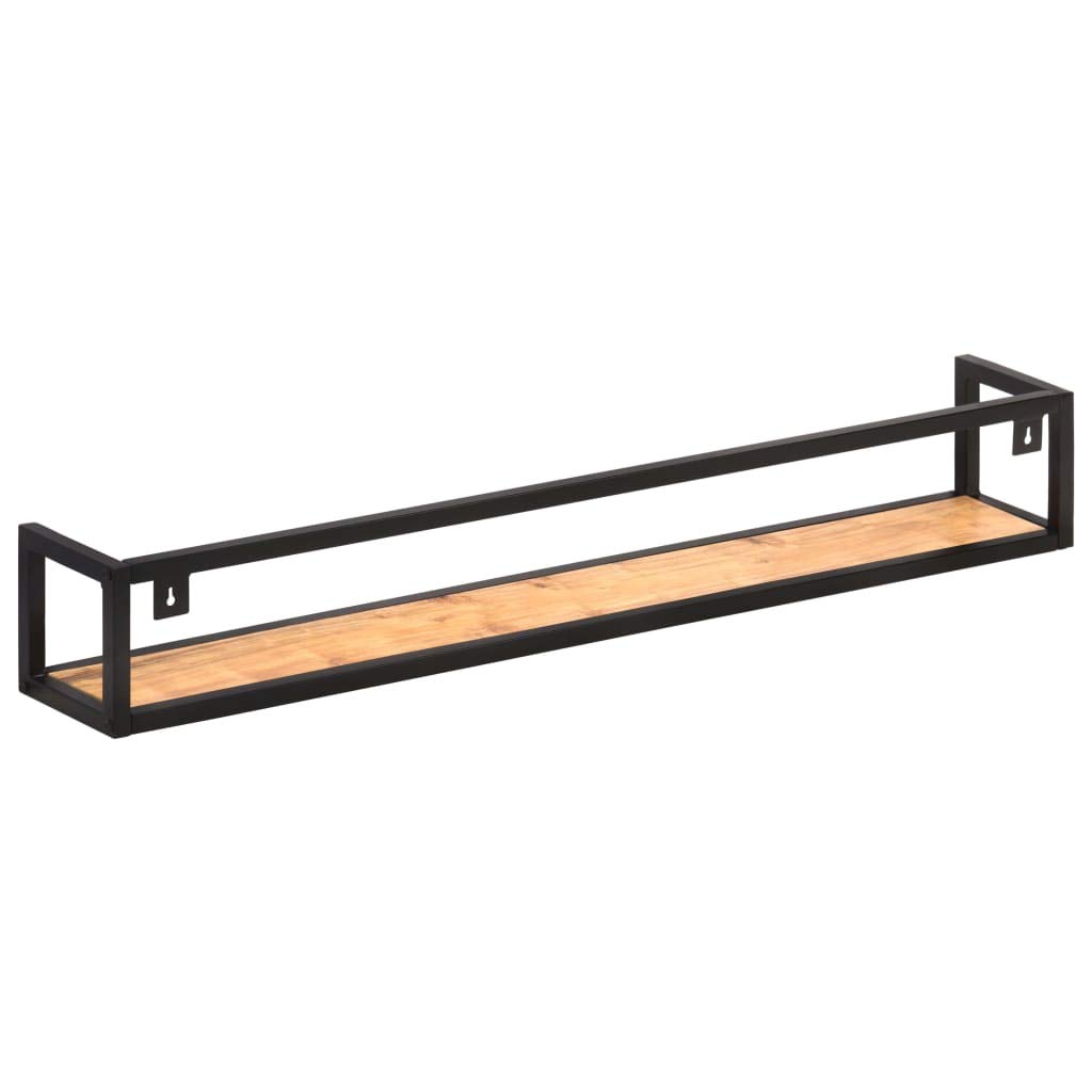 Furniture Select-Estantes de pared 2 piezas 120 cm madera maciza de acacia