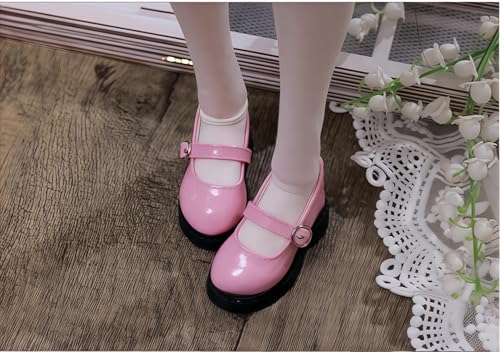 Chaussures poupée BJD 1/4 blanches accessoire mode miniature - 5
