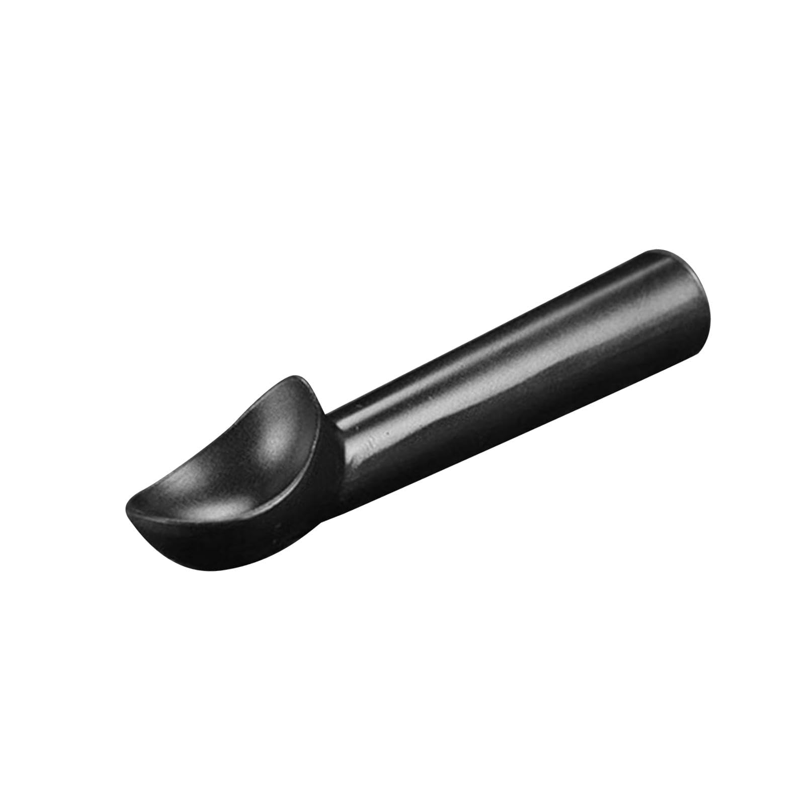 Lot de 10 cuillères à glace modernes durables pour la maison, le dessert, le restaurant, noir, 18 x 4 cm