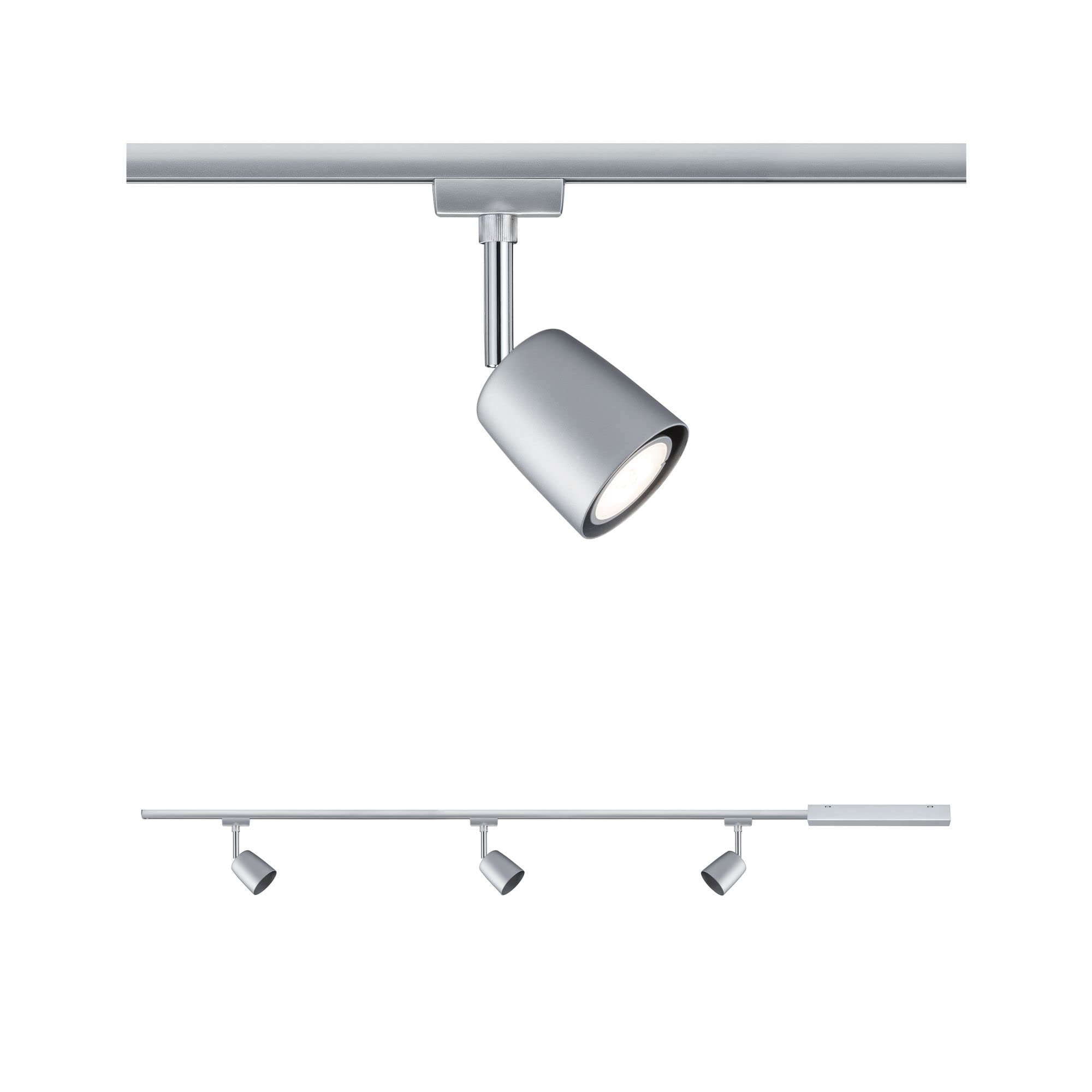 Paulmann 954.62 Luz URail Juego Cover Max, metal, 10 W, cromo mate, 120 x 5.8 x 14 cm