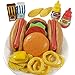 Liberty Imports Burger & Hot Dog Fast Food Cooking Play Set for Kids with Chips and Onion Rings