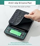 Coffee Gator Digital Coffee Scale with Timer – Waterproof & Anti-Slip Kitchen Weighing Scale, 3 KG/ 0.1 g High Precision, Large LCD Display, Tare Function - Image 3