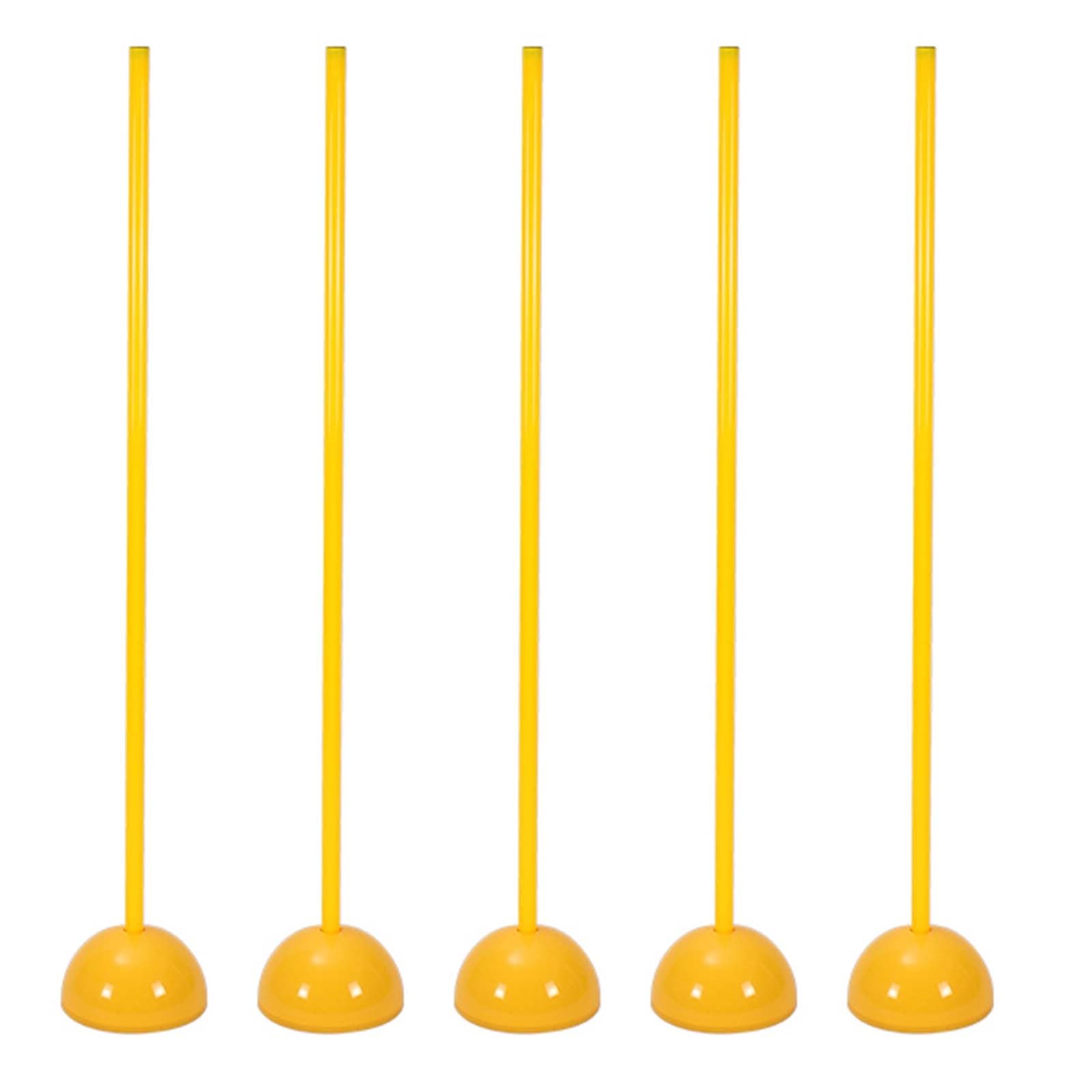 Slalomstangen Fussball Agility Stangen 5 Set Fußball-Trainingsstangen Billig, 1,5 m hohe langlebige Kunststoff-Hindernis-Markierungsstange, Erwachsene Teens Fußball Basketball Dribbling Training Pole