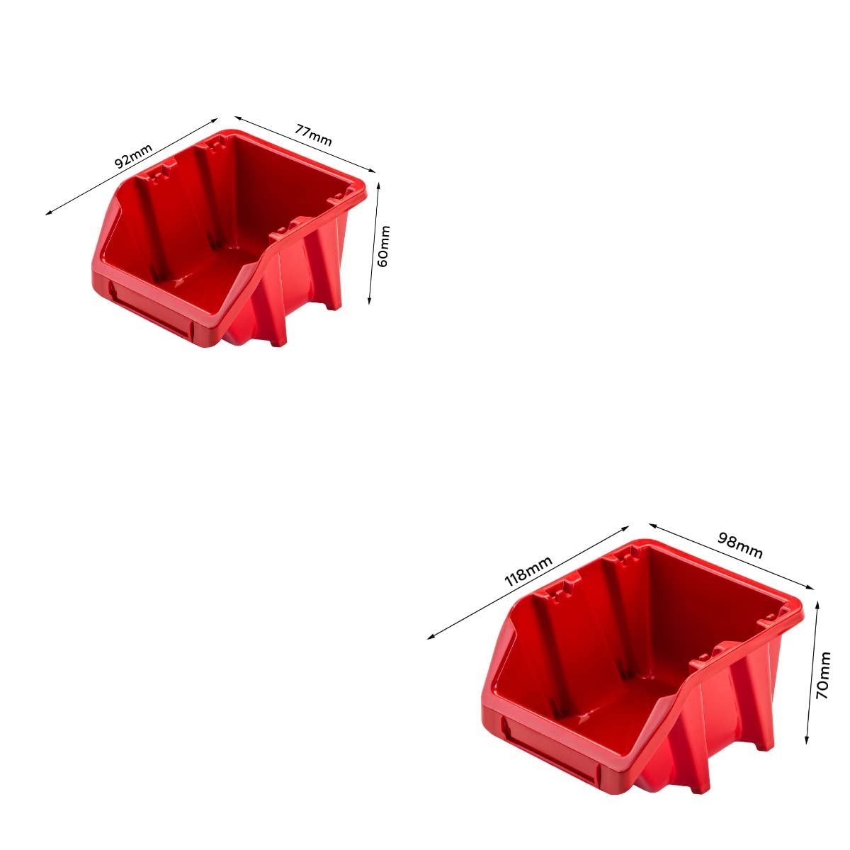 Scaffale da officina, 230 x 78 cm, 52 pezzi, con supporti per attrezzi e scatole impilabili, pannelli da parete, scaffali extra resistenti, per merci, garage, scaffali