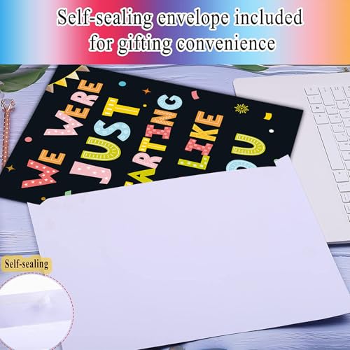 Image of We Will Miss You Card, Jumbo Farewell Card with Envelope, Big Good Luck Card,We Were Just Starting To Like You Decoration, Funny Going Away Party Decorations, Goodbye Party Decorations, Going Away Gift for Coworker Men Women (14x22iinch)