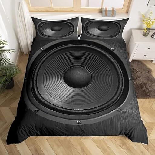 TACOKI Funda Nordica Cama 80/90 Patrón de Sonido Reversible, Ropa de Cama Microfibra Suave, Funda Nórdica Audio Funda Edredon 135x200 y 2 Funda de Almohada 50x75, 3D Funda de Edredón 7393a | Ya disponible en tu tienda friki favorita! En mundofriki.es! TACOKI Funda Nordica Cama 80/90 Patrón de Sonido Reversible, Ropa de Cama Microfibra Suave, Funda Nórdica Audio Funda Edredon 135x200 y 2 Funda de Almohada 50x75, 3D Funda de Edredón 7393a | Ya disponible en tu tienda friki favorita! En mundofriki.es!