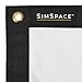 SimSpace Elite Impact Screen - Premium Projector Screen for Golf Simulator for Home, Single-Layer Construction, Durable Golf Impact Screen, Reinforced Stitching, 3 x 3 metres