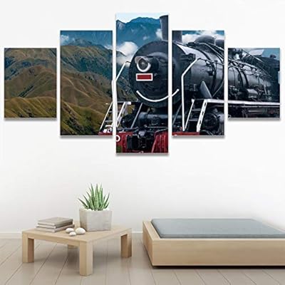 SIGNWIN 5 Panel Canvas Wall Art Modern Art...