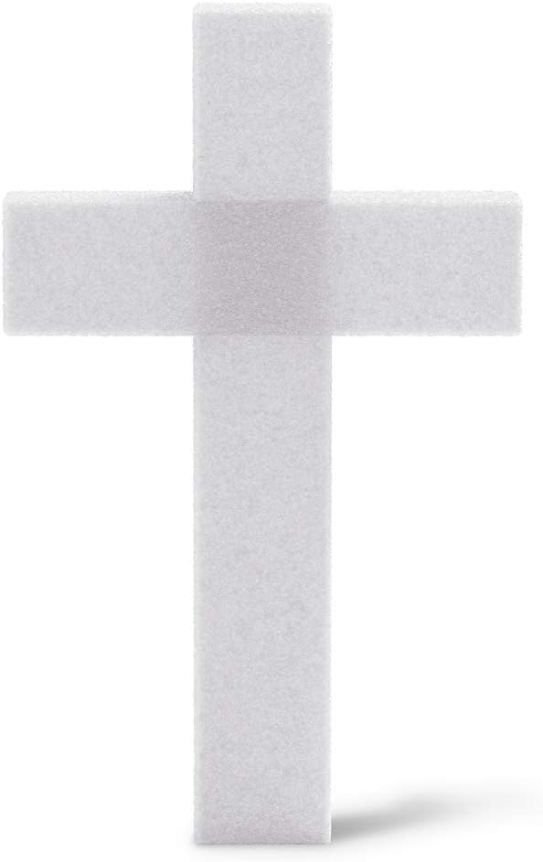 FloraCraft CraftFōM Unassembled Cross 2.1 Inch x 17.6 Inch x 28.6 Inch with 2.8 Inch Face White