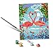 Ravensburger Flamingo Love Paint by Numbers Kit for Children - Painting Arts and Crafts for Kids Age 12 Years Up