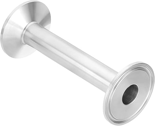 Miniatura 15 de PATIKIL Tubo de tres abrazaderas de diámetro exterior de 1 1/2 pulgadas, tubo sanitario de carrete con brida de virola de 1.988 in