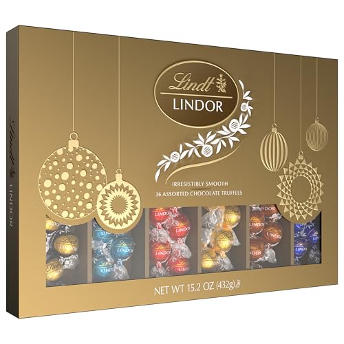 Lindt LINDOR Holiday Deluxe Assorted Truffles Box