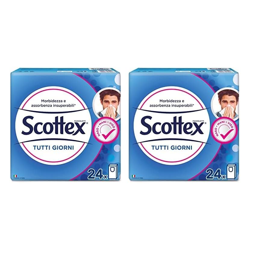 Scottex Fazzoletti Tutti i Giorni, 1 Confezione da 48 Pacchetti