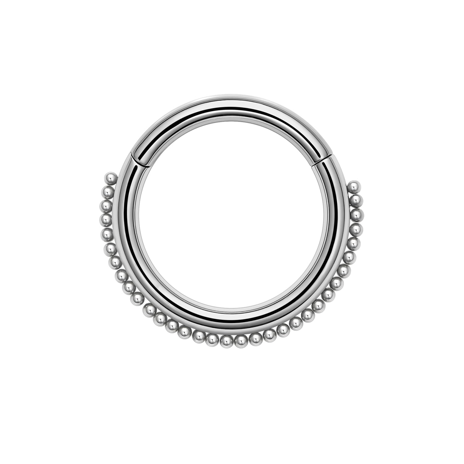 MissNity 16G Clicker Rings 316L Surgical Steel Hinged Hoops for Septum, Daith and Cartilage Earlobe Piercings Jewelry, Diameter 8mm, 10mm