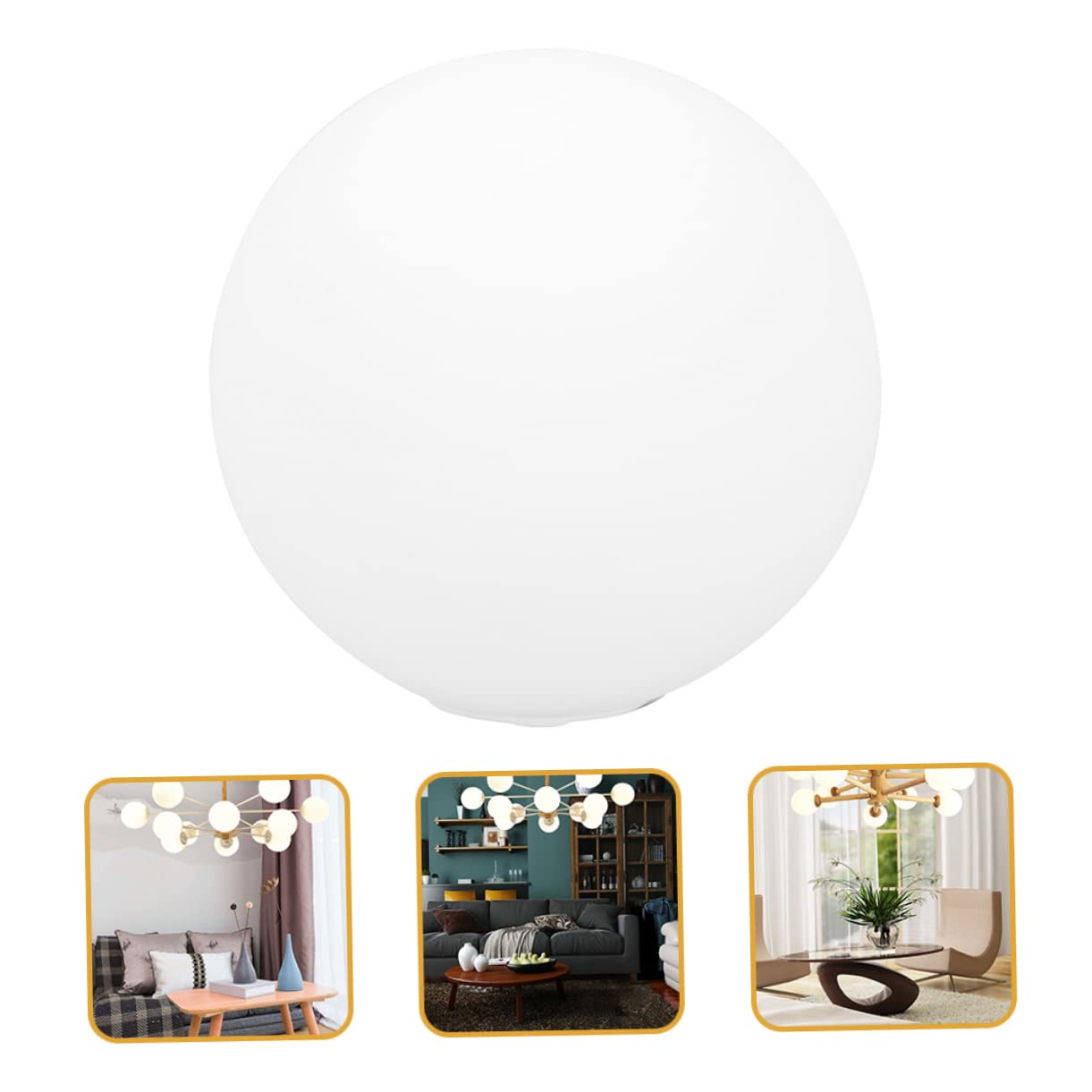 SHINEOFI Vetro per Lampadari Ricambi, Paralume a Globo in Vetro Bianco, Stile Vintage ed Elegante, per Lampada Piccola da Comodino e Lampada Cristallo