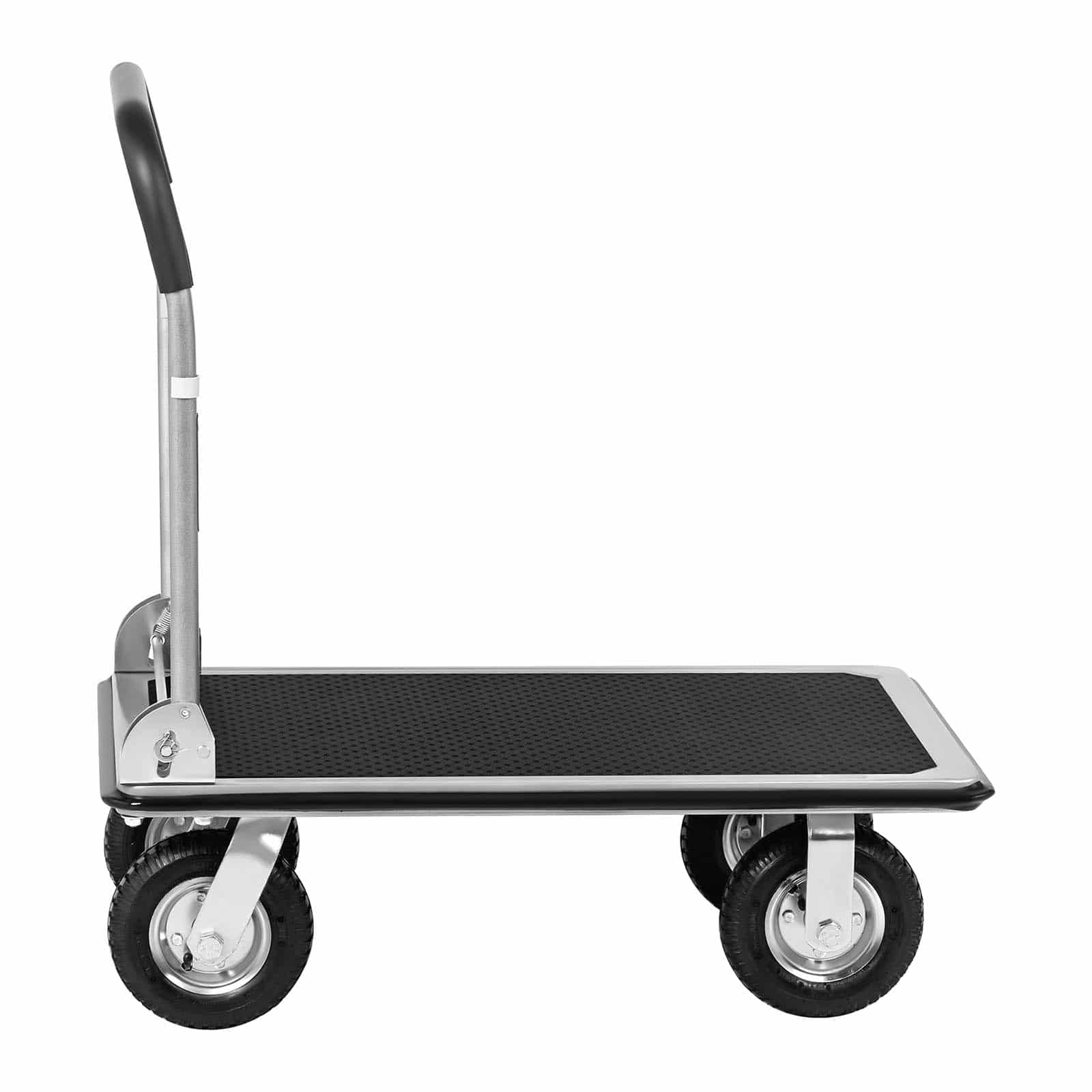MSW Chariot De Manutention À Plateau Plateforme Charriot Plate Forme Pliant MSW-PW-300 (80x60x94 cm, 300 kg, Pliable, 4 roulettes, Acier & Caoutchouc)