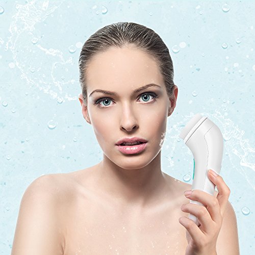 Sonic Facial Cleansing Face Brush Advanced Cleansing System for Microdermabrasion and Deep Scrubbing,Waterproof Facial Cleansing Brush and Massager for Removing Blackhead, Exfoliating and Massaging