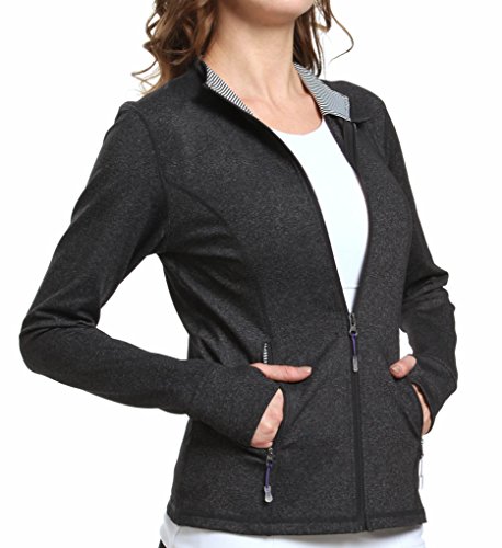 MSP by Miraclesuit Women's Long-Sleeve Zip-Front Jacket with Thumbholes