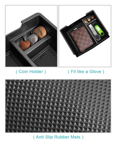Image of CDEFG 2Pcs for 2024 2025 2026 Toyota Tacoma Center Console Organizer Tray | for Toyota 2024 2025 2026 Tacoma Accessories Middle Console Organizer Armrest Compartment Storage Box