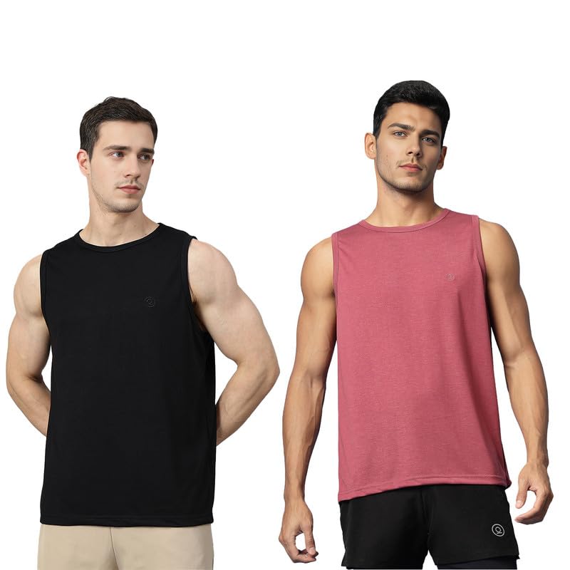 Image of CHKOKKO Tank Tops Sleeveless T-Shirt for Men Gym Wear Vest Solid Stylish Round Neck Running Sando for Sports Workout Fitness & Casual or Beach Wear