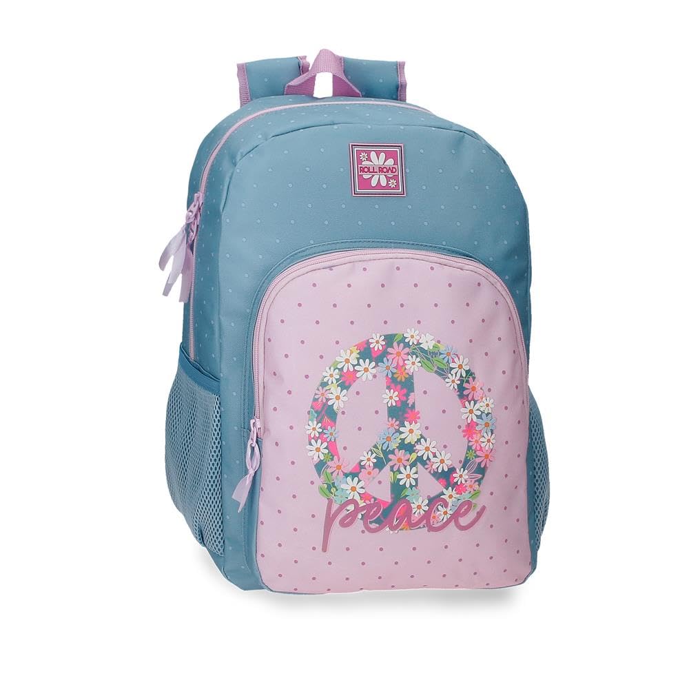 ROLL ROAD Peace Mochila Multicolor 30x40x13 cms Poliéster 16,93L