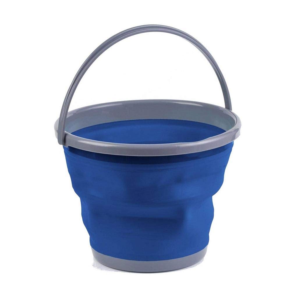 Hi-GearFold Flat 10 Litre Bucket with Carry Handle, Fully Collapsible Camping Bucket, Folding Camping Bucket, Ideal for Camping, Fishing and Household, Camping Equipment