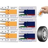 📏 【Desarrollado especialmente para neumáticos】 El medidor de profundidad de la banda de rodadura mide el grado de desgaste de la superficie del neumático. Puede controlar periódicamente el perfil del automóvil para que la conducción sea más segura.