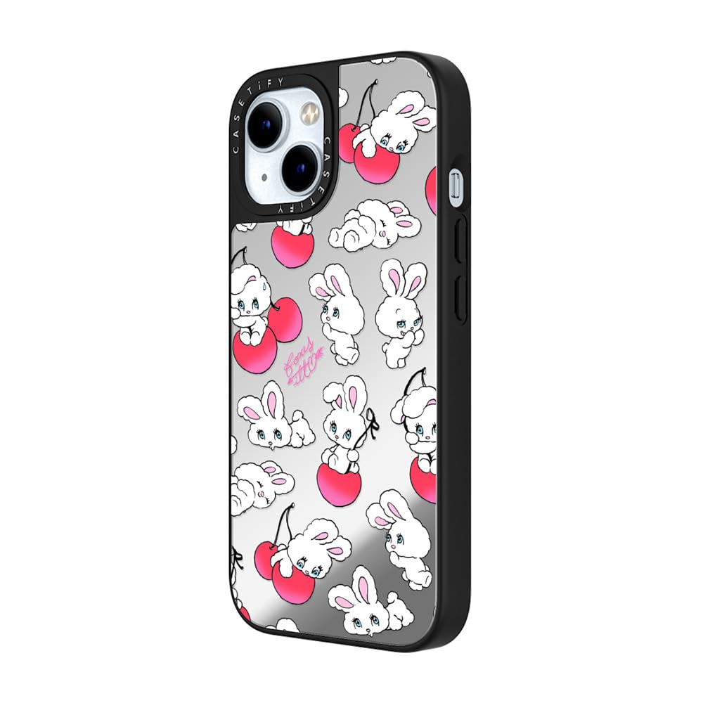 CASETiFY Magsafe 対応ミラー チェリー柄 iPhone15ケース Amazon.co.jp