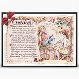 Die Staffelei Geschenk Fußpflege/Witziges Gedicht mit liebevoller Zeichnung auf hochwertigem Papier/besondere Geschenkidee für die Fußpflegerin