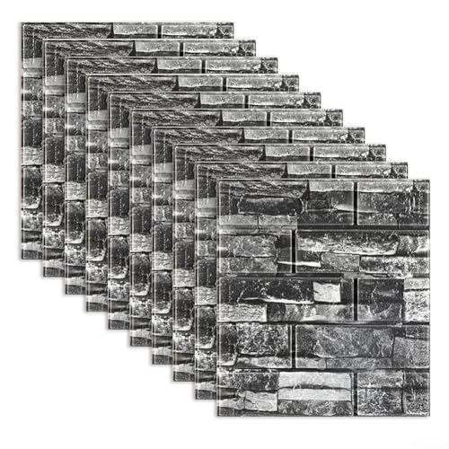 Sofisticados paneles de pared de espuma para mejorar la estética interior fácilmente (negro roca)