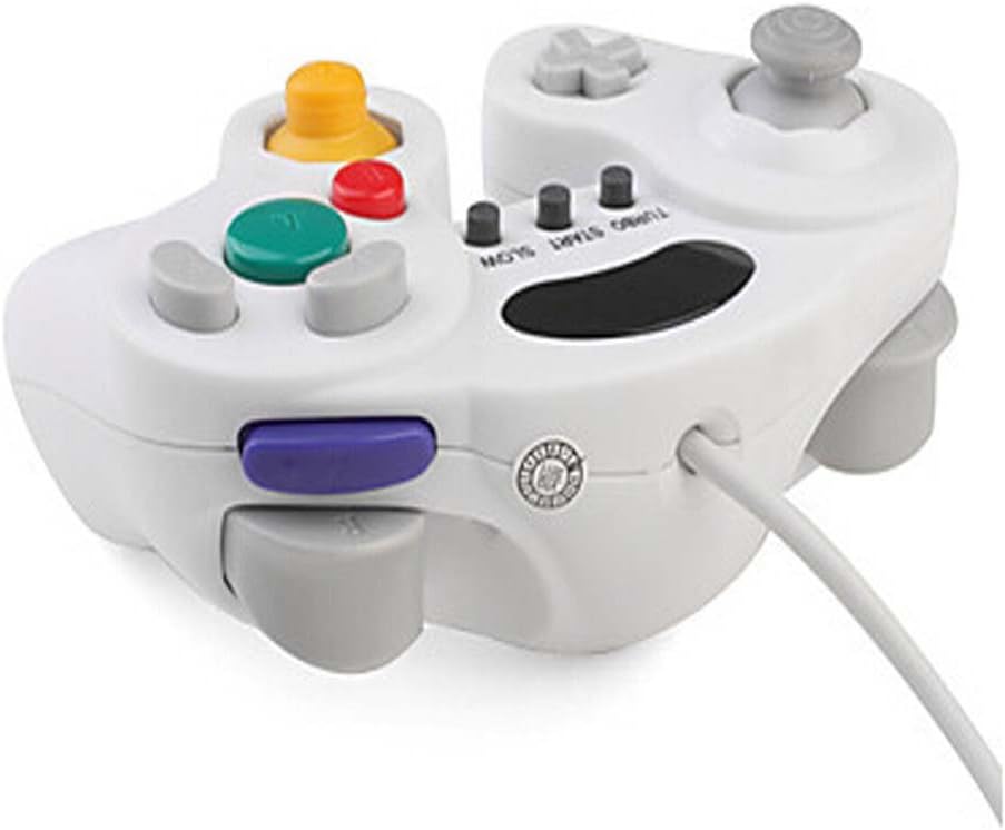 CXT Wired Turbo Shock Game Controller for GameCube NGC and Wii/Wii U (White)