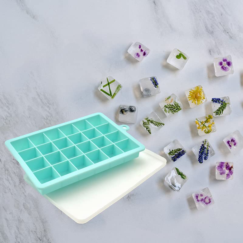 Stampo In Silicone Per Cubetti Di Ghiaccio, 6 Cavità Rotonde E Floreali, Con Coperchio E Imbuto, Senza BPA, Per Cocktail E Whisky