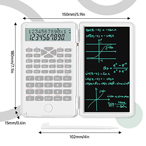 JSJGETYI 2 in 1 Scientific Calculator with Writing Tablet の商品画像 4