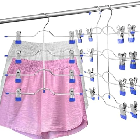 4 Tier LUNHAJIN Space Saving Skirt Hangers Cover