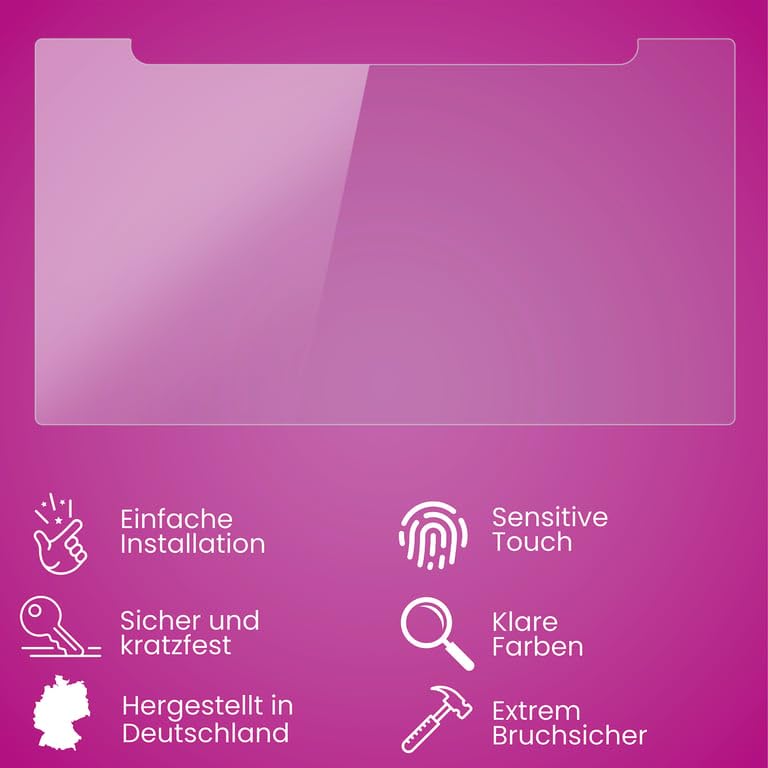 atFoliX Plastic Glass Protective Film compatible with Sony XAV-AX6000 Glass Protector, 9H Hybrid-Glass FX Screen Protector