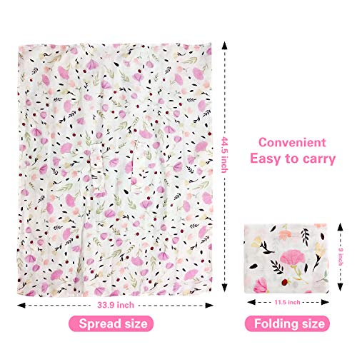 Image of Muslin Baby Car Seat Canopy, Metplus Infant Carseat Cover - Extra Wide Universal Fit, Lightweight Breathable Soft for Babies Girls Shower Gift (Purple Flower)