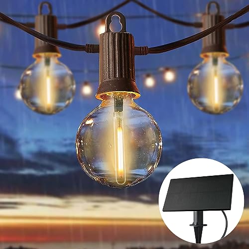 ZOTOYI Solar String Lights Outdoor Waterproof IP65 50FT with USB Port and 26 Shatterproof G40 Bulbs(2 Spare), LED Solar Powered Patio Lights for Outside, Patio, Porch, Backyard, Garden, 2200K ZOTOYI Solar String Lights Outdoor Waterproof IP65 50FT with USB Port and 26 Shatterproof G40 Bulbs(2 Spare), LED Solar Powered Patio Lights for Outside, Patio, Porch, Backyard, Garden, 2200K