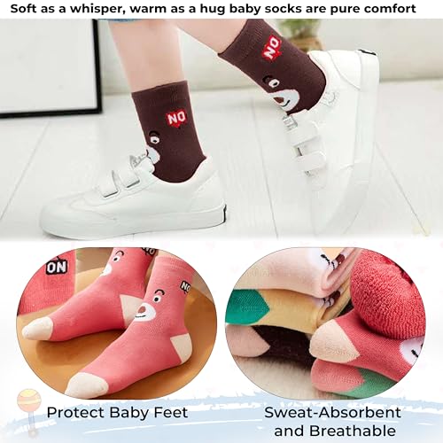 Image of Bembika Baby Socks Soft, Anti-Slip, and Stylish Socks for Toddlers, Perfect for Baby Crawling and Safety(S Size |1-3 Years Old)(BE3027)