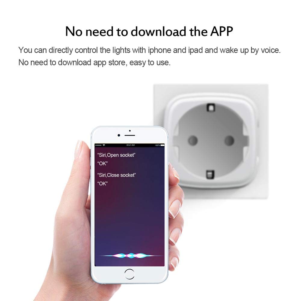 WiFi Smart Plug Outlet Works with Apple Homekit Siri Voice Control Timer Function Israel Standard 16A — view 7