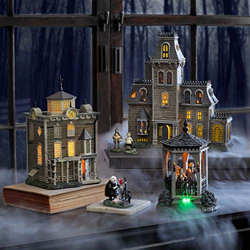 Edificio iluminado de salon para maquetas navideñas y repisas 4