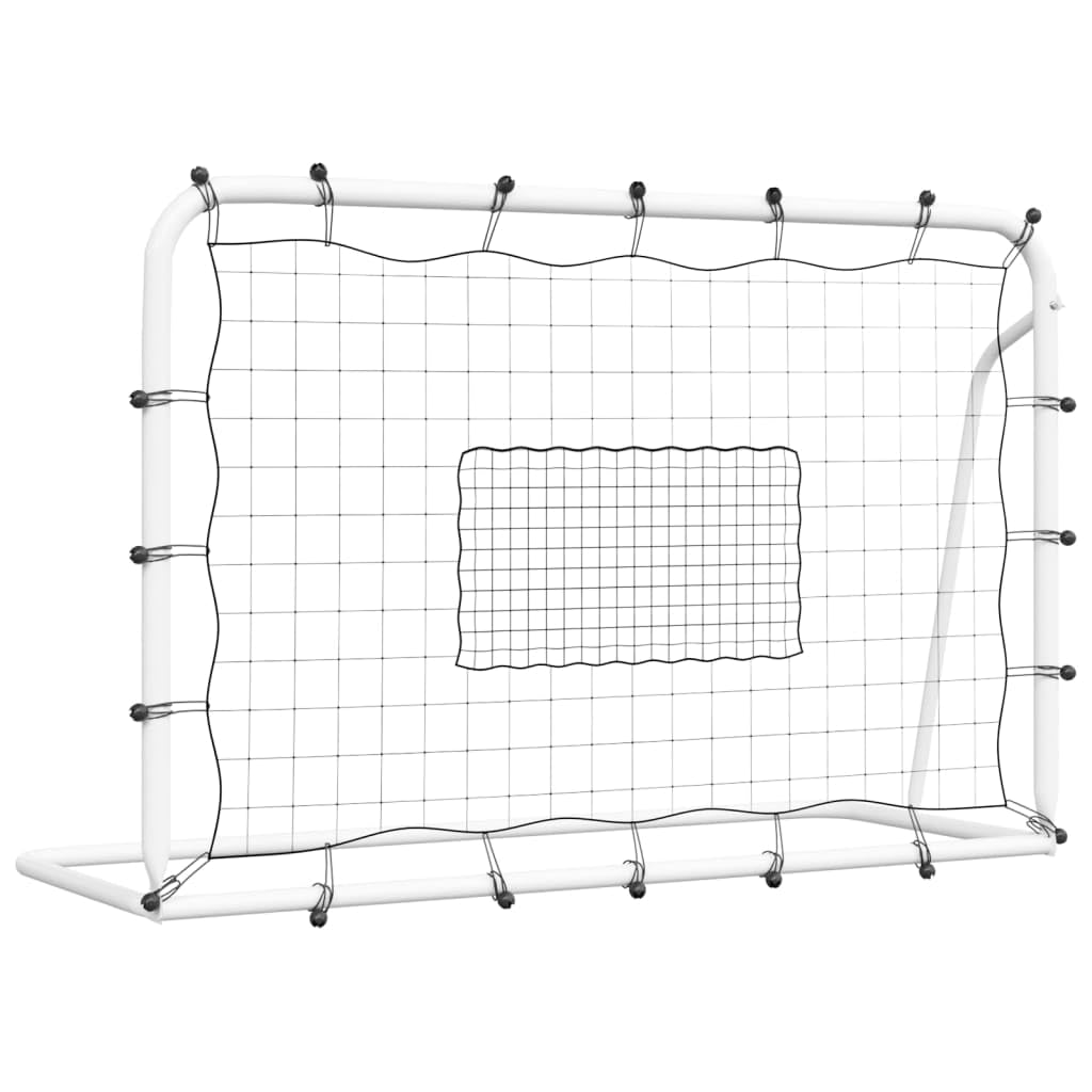 Rebounder piłka nożna, 184 x 61 x 123 cm, bramka do treningu odbicia, stalowa rama, stabilna siatka do piłki nożnej do ogrodu i treningu