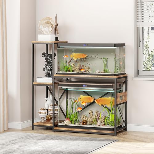Image of Fish Tank Stand for up to 29 Gallon Aquarium, Reptile Terrariums Tank Stand, Reptile Tank Stand with Stable Metal Frame
