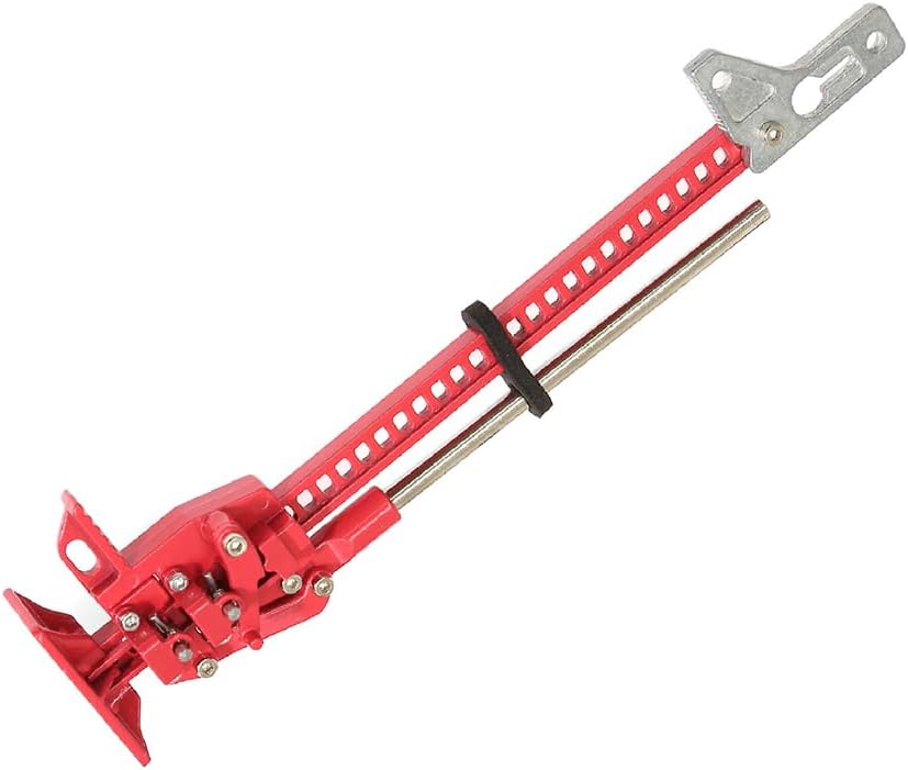 1/10 RC Crawler Car Aluminium (Adjustable Ascending Descending) Hi-Lift Jack Option Parts (Red)