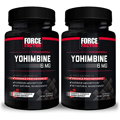 Force Factor Yohimbine Supplement for Men, Yohimbe Bark Extract with
