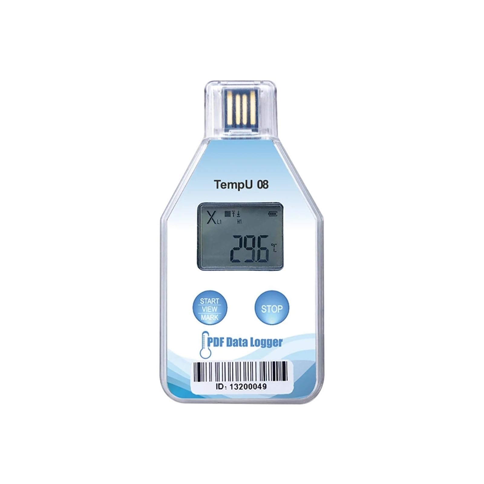 rejestrator danych 32 000 punktów jednorazowy rejestrator danych temperatury dla łańcucha chłodniczego(TempU08,1 szt.)