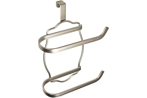 iDesign York Lyra Steel Over-the-Tank Hanging Toilet Paper Holder