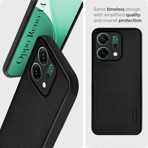Image of Jkobi Back Cover Case for Oppo Reno14 5G | Oppo Reno 14 5G (Textured Grip Design | Micro-Fiber Cloth Inside | Slim and Light Weight | Soft Touch and Feel | Black)