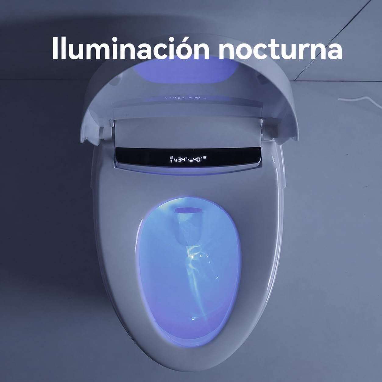 Inodoro Inteligente Completo | WC con Bidet y Secado | Diseño sin Cisterna | Lavado Trasero y Femenino | Apertura Cierre y Descarga Automática | Sensor Presencia | Asiento Calefactable | 100S